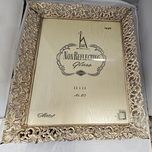 MCM Vintage Ornate Gold Picture Frame 11" X 14"